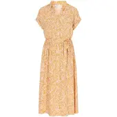 Gaya Vestidos camiseiros 'Retro' amarelo / branco