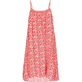 Swirly Vestido de verão 'Spring Summer' vermelho vivo / branco