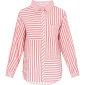 SANIKA Blusa 'Fashion Look' amora / branco