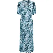 Kaffe Vestido 'KAIsolde Amber' azul ciano / azul claro / verde escuro / branco