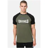 Lonsdale Camisa 'Magilligan' oliveira / preto / branco