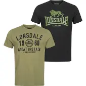 Lonsdale Camisa 'Bangor' cáqui / preto