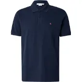 Calvin Klein Jeans Camisa 'Monogram Embroidery Piqué' navy
