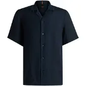 BOSS para homem. 50546244 Camisa Rayer Marinho (M), Casual, Linho, Manga curta