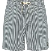 Shiwi Calções de banho 'Mike' verde escuro / branco