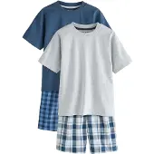 Next Pijama navy / azure / cinzento claro / branco