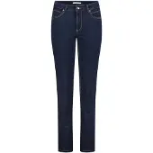 MAC Calças de ganga azul escuro / castanho / branco