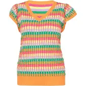 Usha Pullover bege / esmeralda / roxo pastel / alperce