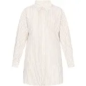 SANIKA Blusa 'Fashion Look' bege / bege escuro / branco