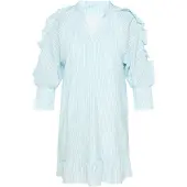 SANIKA Vestido 'Fashion Look' turquesa / branco