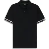BOSS para homem. 50544448 Pólo Zone preto (S), Casual, Algodão, Manga curta