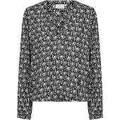 Kaffe Blusa 'KAditte' preto / offwhite