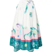 LIEBLINGSSTÜCK Saia 'Rahel' esmeralda / rosa pastel / branco