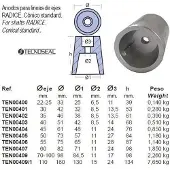Tecnoseal Ânodo De Eixo De Raiz 0.39kg