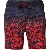 KOROSHI Calções de banho marinho / navy / orquídea / vermelho