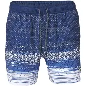 KOROSHI Calções de banho navy / azul escuro / branco