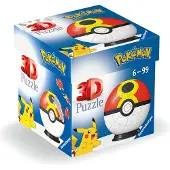 Ravensburger Puzzle Pokémon 3d Pokéballs:repeat Ball 55 Pieces