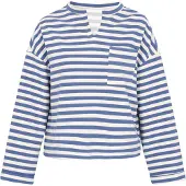 SANIKA Camisa 'Fashion Look' azul / branco