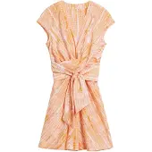 Desigual , Vestido curto transpassado, Laranja, M
