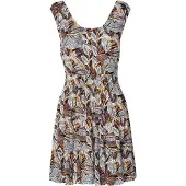 KOROSHI Vestido de verão laranja / preto / branco