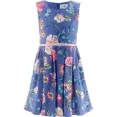 Happy girls Vestido azure / azul escuro / rosa claro / branco