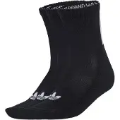 Adidas Meias 'Quarter 3 Back Stripes 3 Pairs' cinzento / preto