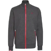 !Solid Casaco em moletão 'Benn' cinzento / vermelho sangue / branco