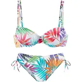 LASCANA Biquíni turquesa / laranja / vermelho / branco