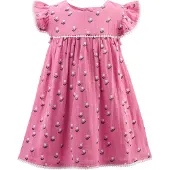 Happy girls Vestido marinho / pitaya / branco