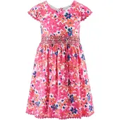 Happy girls Vestido azul escuro / laranja / rosa / branco