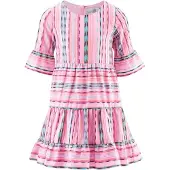 Happy girls Vestido azure / rosa / rosa claro / preto