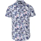 KOROSHI Camisa navy / azul fumado / rosé / branco
