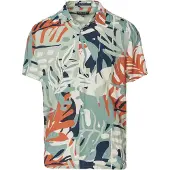 KOROSHI Camisa navy / conhaque / verde claro / branco