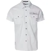 KOROSHI Camisa cinzento escuro / branco