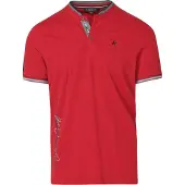 KOROSHI Camisa cinzento / vermelho escuro / preto