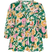 Usha Blusa amarelo / verde escuro / laranja / branco