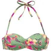 LASCANA Top de biquíni verde claro / laranja pastel / rosa / rosa néon