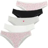 LASCANA Cueca acinzentado / vermelho / preto / branco