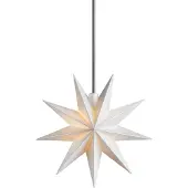 Sterntaler Estrela LED , branca, Ø 11 cm, 9 pontas, IP44, pilha