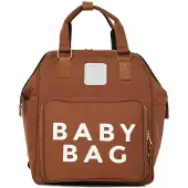 Bagmori Bolsa de maternidade caramelo / branco