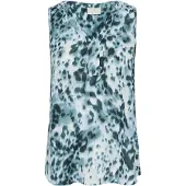 Kaffe Blusa 'KAAmber' azul claro / esmeralda / preto / branco