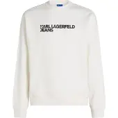 Karl lagerfeld JEANS Sweatshirt 'ESSENTIAL' preto / branco