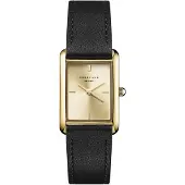 Rosefield Heirloom Modern Champagne Oro Nero Pelle Hcblg-H07 — Orologio