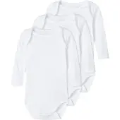 Name it Body De Manga Comprida Solid 3 Unidades