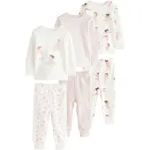 Next Pijama castanho / cor-de-rosa / branco