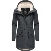 Ragwear Sobretudo de inverno 'Elsie' ecru / cinzento escuro