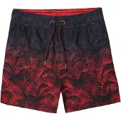 KOROSHI Calções de banho índigo / vermelho / preto