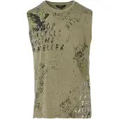 KOROSHI Camisa cáqui / maçã / abe / branco