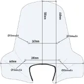 Givi Para-brisa 107a Piaggio/peugeot/belville/keeway/askoll/suzuki/sym