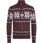 !Solid Pullover 'Norwin' navy / vermelho vinho / branco